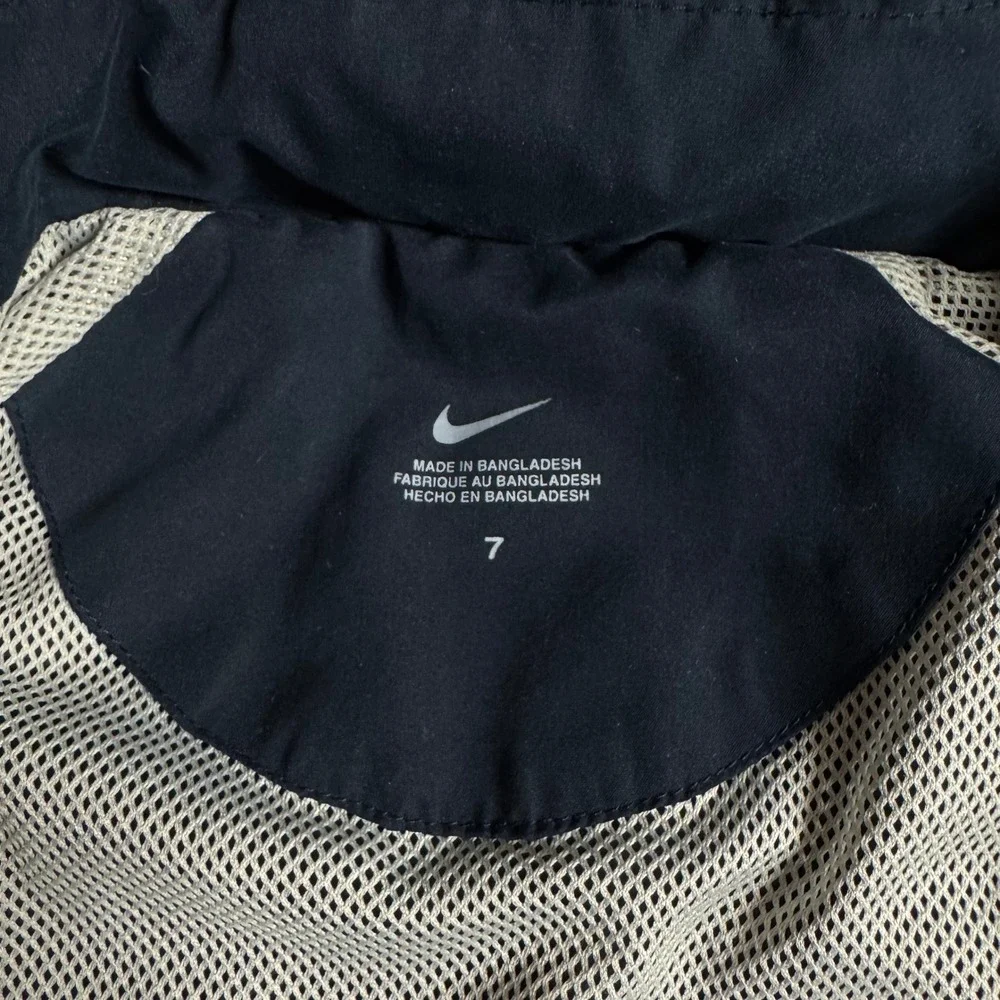 Nike Kids Navy Yellow White Track Jacket Hooded Zip Up‎ Polyester Size 7